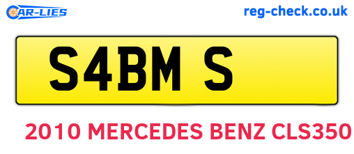 S4BMS are the vehicle registration plates.