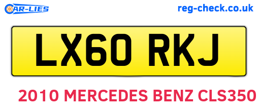 LX60RKJ are the vehicle registration plates.
