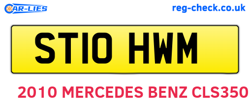 ST10HWM are the vehicle registration plates.