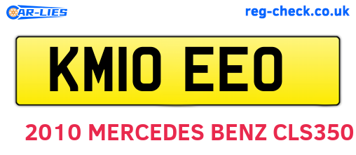 KM10EEO are the vehicle registration plates.