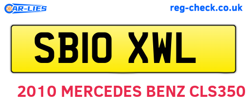 SB10XWL are the vehicle registration plates.