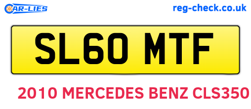 SL60MTF are the vehicle registration plates.