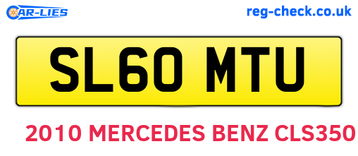 SL60MTU are the vehicle registration plates.