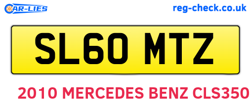SL60MTZ are the vehicle registration plates.