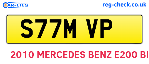 S77MVP are the vehicle registration plates.