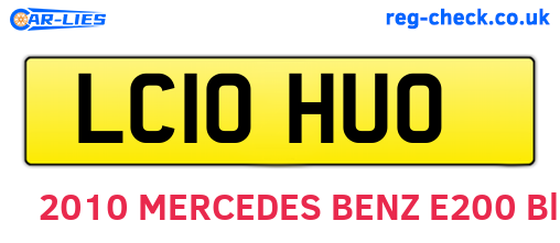 LC10HUO are the vehicle registration plates.