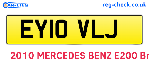 EY10VLJ are the vehicle registration plates.