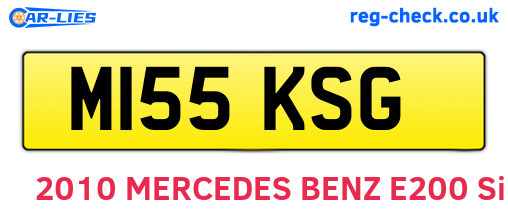 M155KSG are the vehicle registration plates.