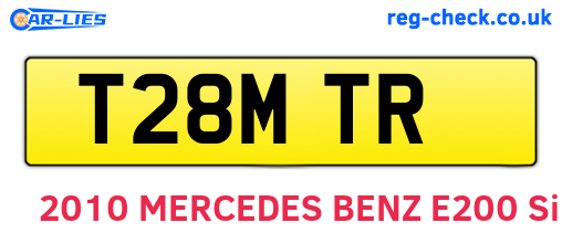 T28MTR are the vehicle registration plates.