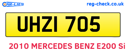 UHZ1705 are the vehicle registration plates.