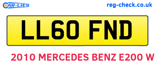 LL60FND are the vehicle registration plates.