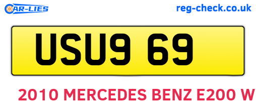 USU969 are the vehicle registration plates.