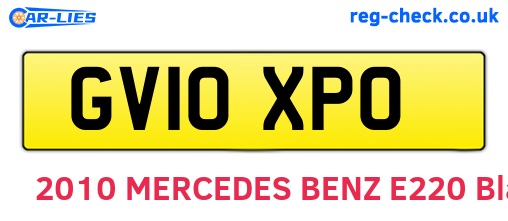 GV10XPO are the vehicle registration plates.