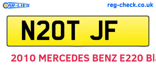 N20TJF are the vehicle registration plates.