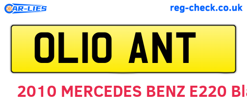 OL10ANT are the vehicle registration plates.