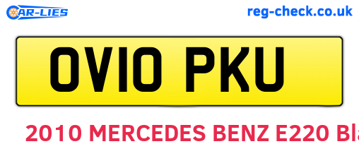 OV10PKU are the vehicle registration plates.