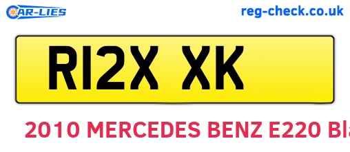 R12XXK are the vehicle registration plates.
