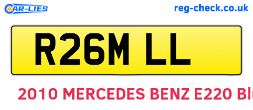 R26MLL are the vehicle registration plates.