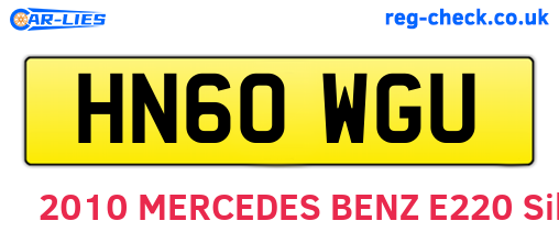 HN60WGU are the vehicle registration plates.