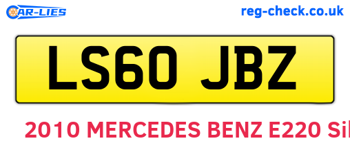 LS60JBZ are the vehicle registration plates.