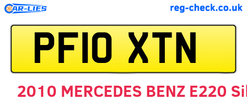 PF10XTN are the vehicle registration plates.