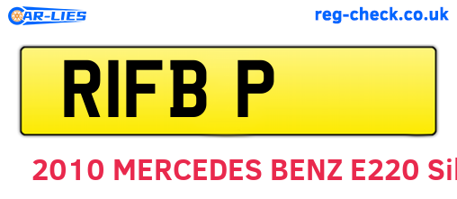 R1FBP are the vehicle registration plates.