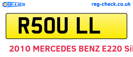 R50ULL are the vehicle registration plates.