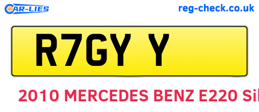 R7GYY are the vehicle registration plates.