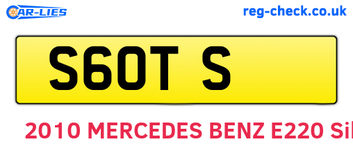 S6OTS are the vehicle registration plates.