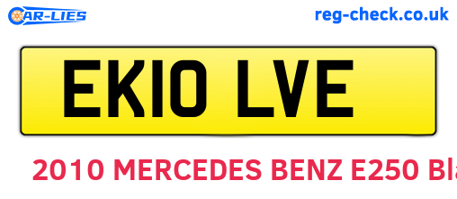 EK10LVE are the vehicle registration plates.