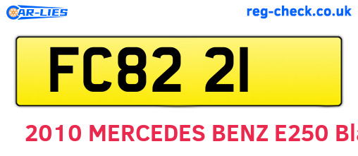 FC8221 are the vehicle registration plates.