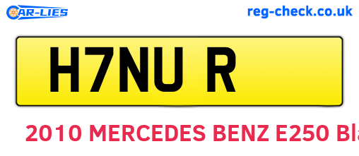 H7NUR are the vehicle registration plates.
