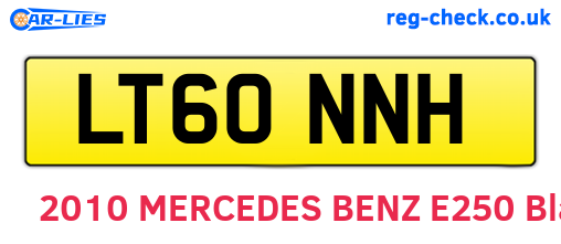 LT60NNH are the vehicle registration plates.