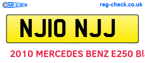 NJ10NJJ are the vehicle registration plates.