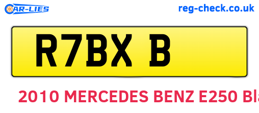 R7BXB are the vehicle registration plates.