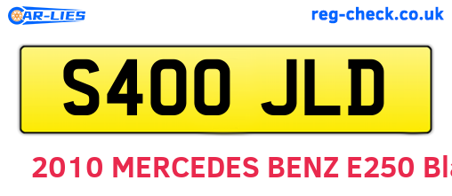 S400JLD are the vehicle registration plates.