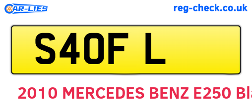 S4OFL are the vehicle registration plates.