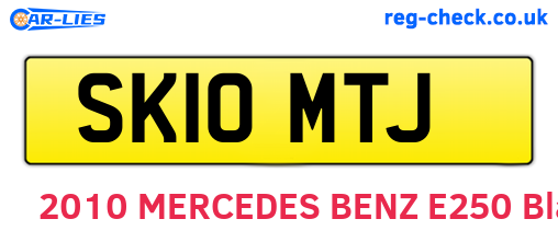 SK10MTJ are the vehicle registration plates.