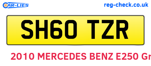 SH60TZR are the vehicle registration plates.