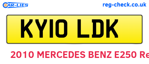 KY10LDK are the vehicle registration plates.