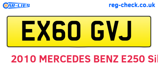 EX60GVJ are the vehicle registration plates.