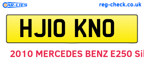 HJ10KNO are the vehicle registration plates.