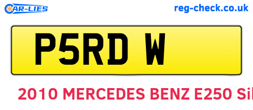 P5RDW are the vehicle registration plates.