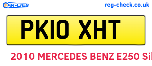 PK10XHT are the vehicle registration plates.