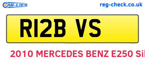 R12BVS are the vehicle registration plates.