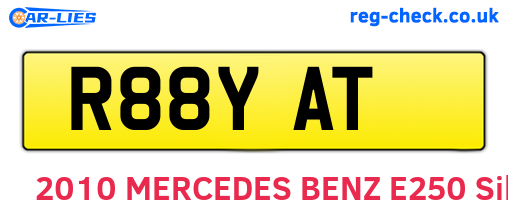 R88YAT are the vehicle registration plates.