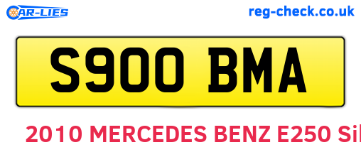 S900BMA are the vehicle registration plates.