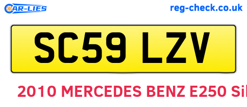 SC59LZV are the vehicle registration plates.