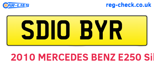 SD10BYR are the vehicle registration plates.