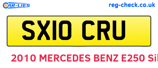 SX10CRU are the vehicle registration plates.